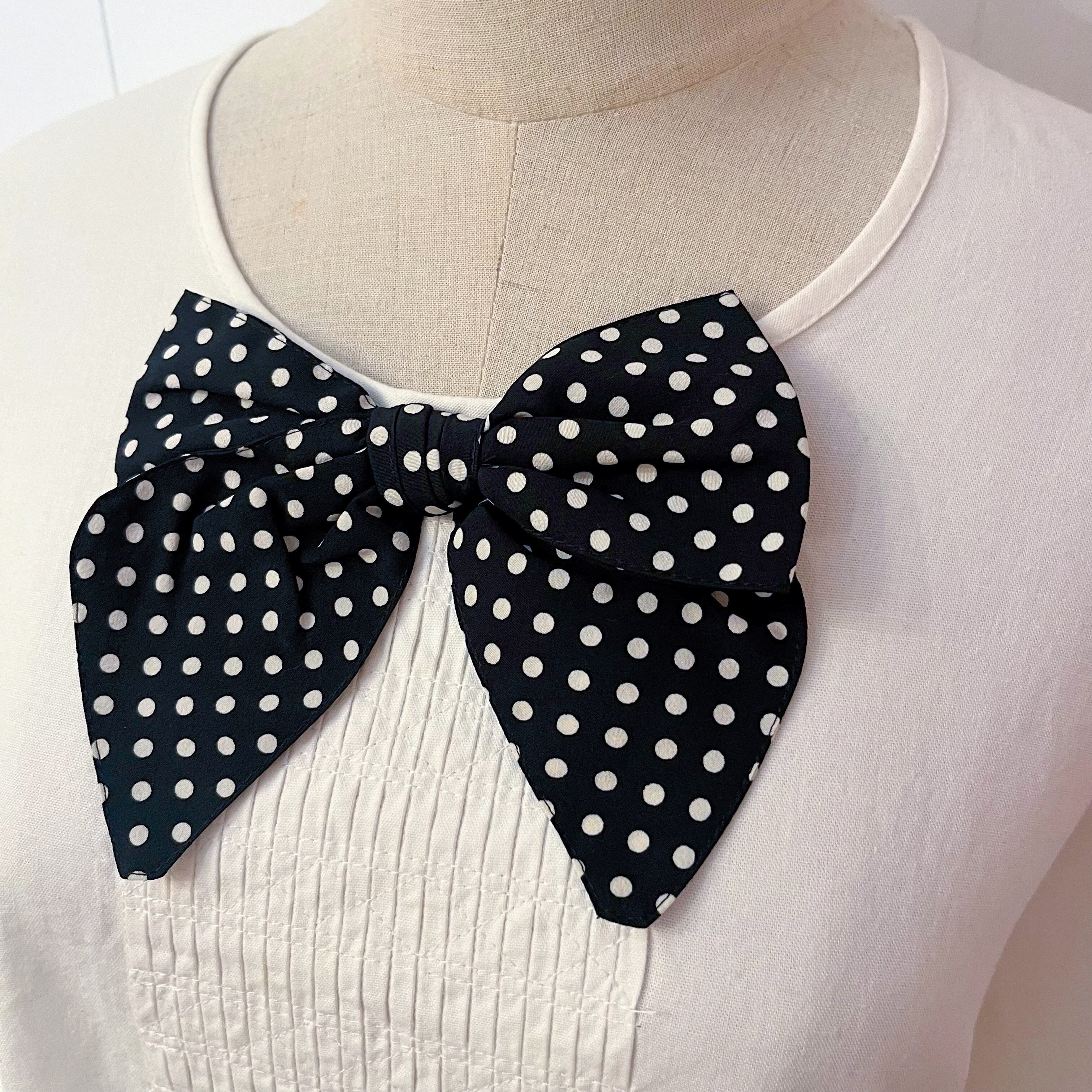 PINKHOUSE / black dot ribbon pintuck blouse