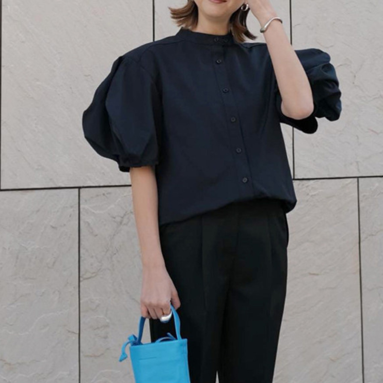 ボリュームスリーブ プルオーバー シャツ 全2色 00062