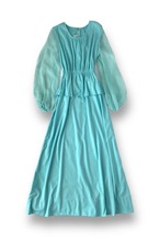 “JC Penney” 70’s Shear sleeve long dress