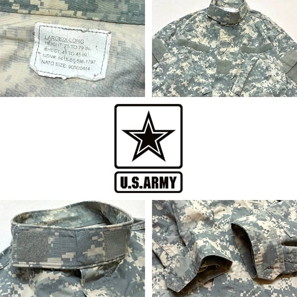 【激レア】vintageラグマット ミリタリーアメリカ陸軍ARMY USA古着 1点物◇実物アメリカ軍デジタル迷彩カモ柄ミリタリージャケット古着
