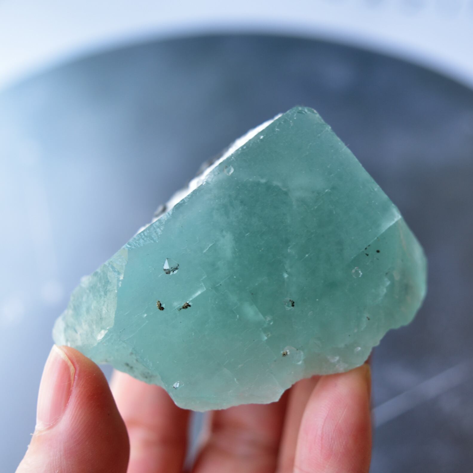 アイシー・ブルーグリーン・フローライト パイライト モロッコ産 158g