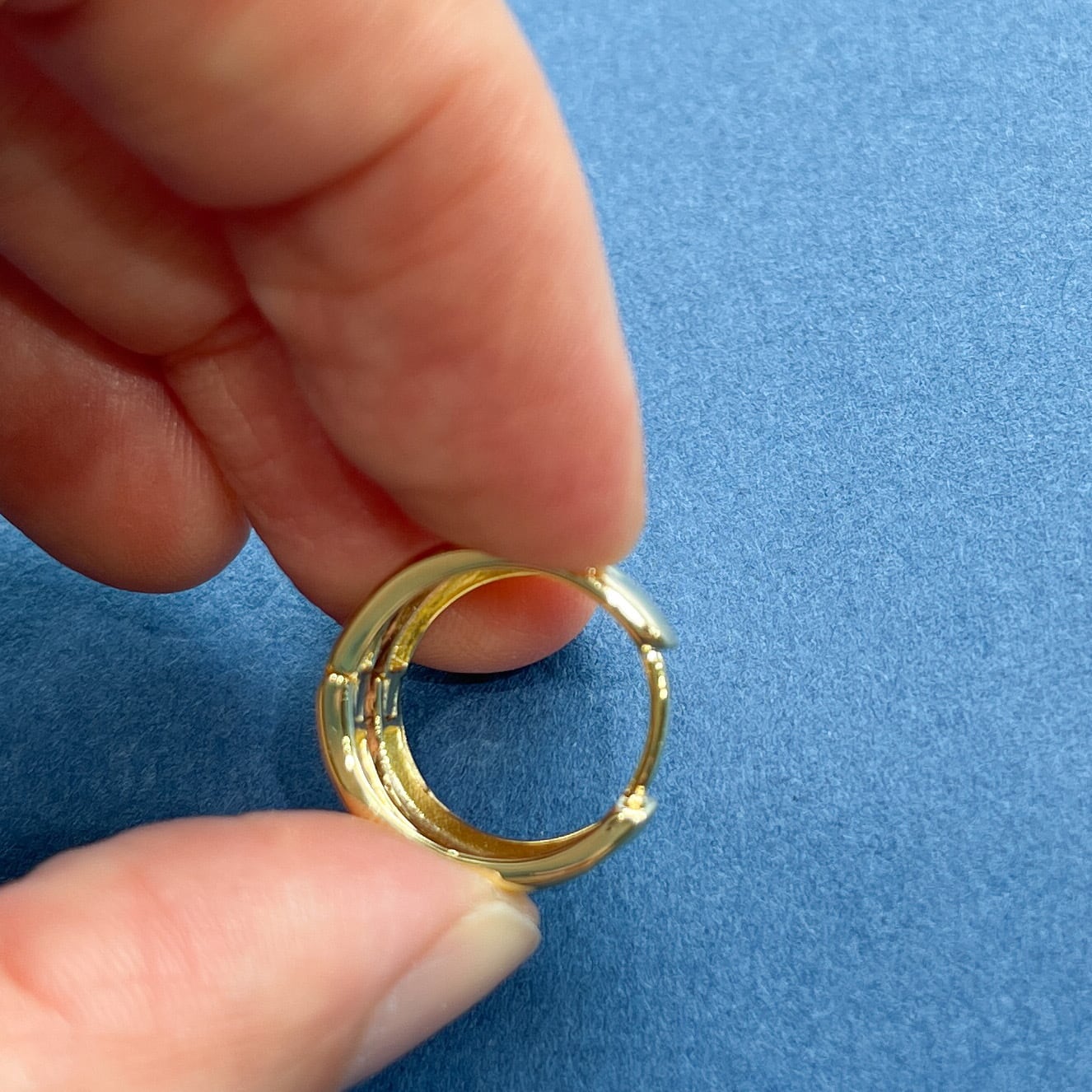 再入荷】Gold Coating カチッと ダブルフープ ピアス | 【公式通販