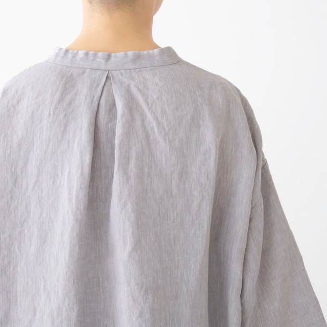 プリット prit 1/66リネン 7分袖スタンドカラープルオーバーチュニック P82522全5色