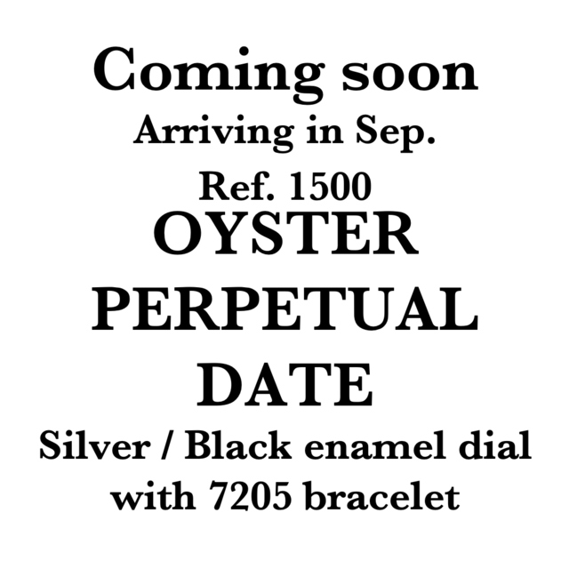 Rolex Oyster Perpetual Date 1500 (2******) Silver / Black enamel Dial