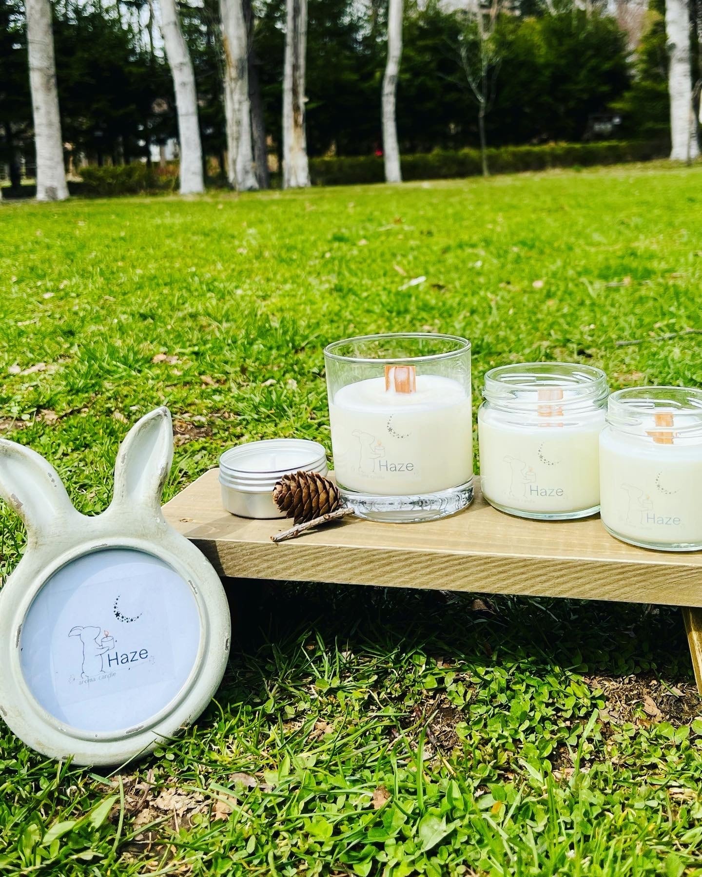 Yotuyu】缶タイプ100%植物由来(コットン芯)アロマキャンドル | haze