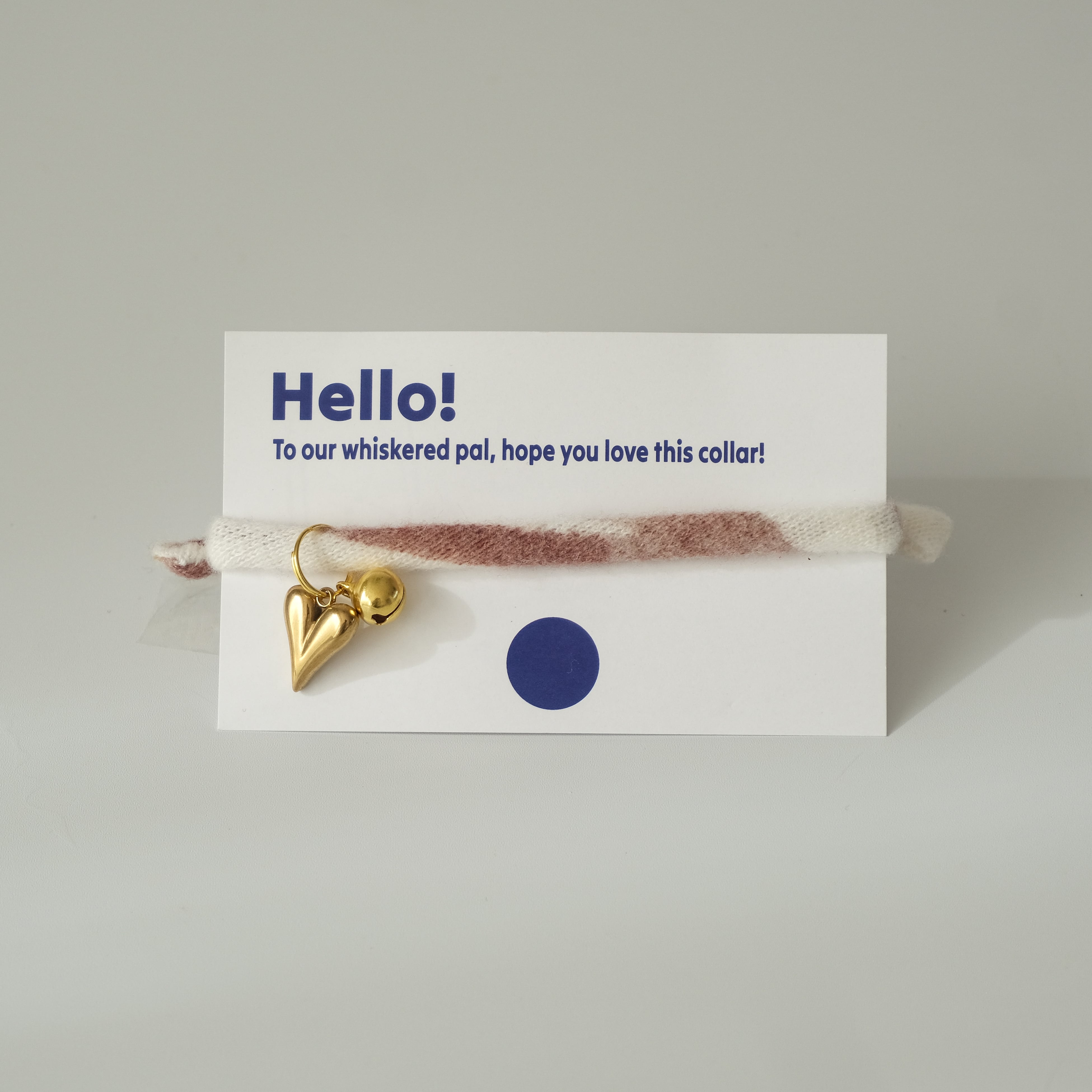 負担の少ない猫首輪 Fuzzy Patch Pink ゴールド