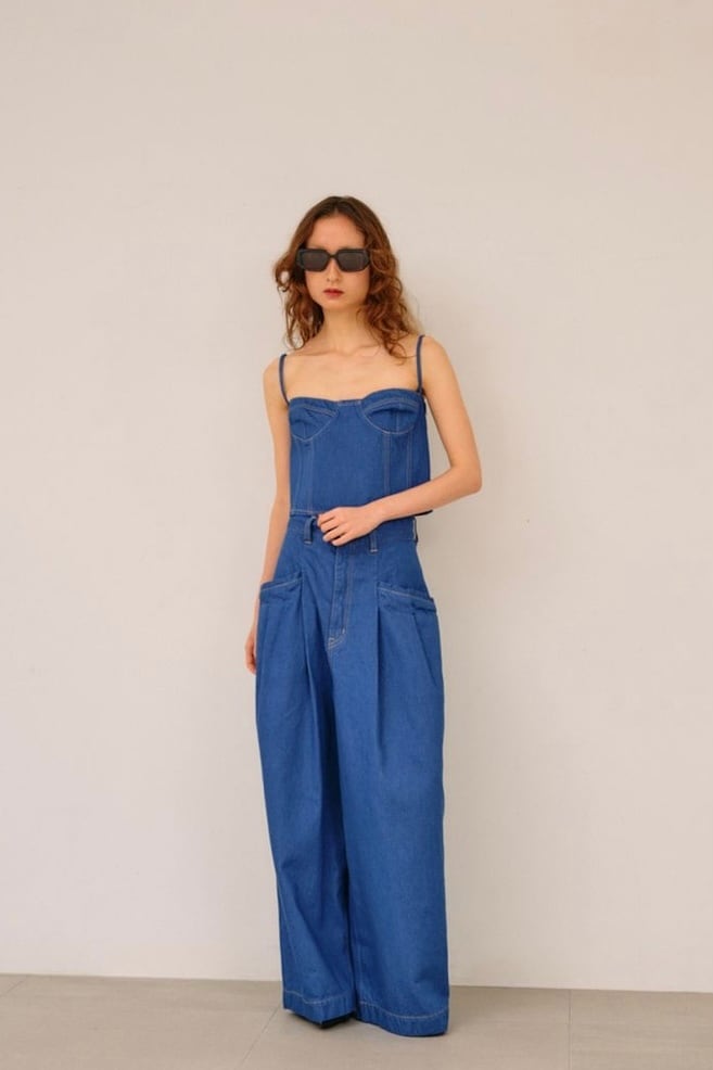 null. denim bustier デニムビスチェ Blue | planet3rd