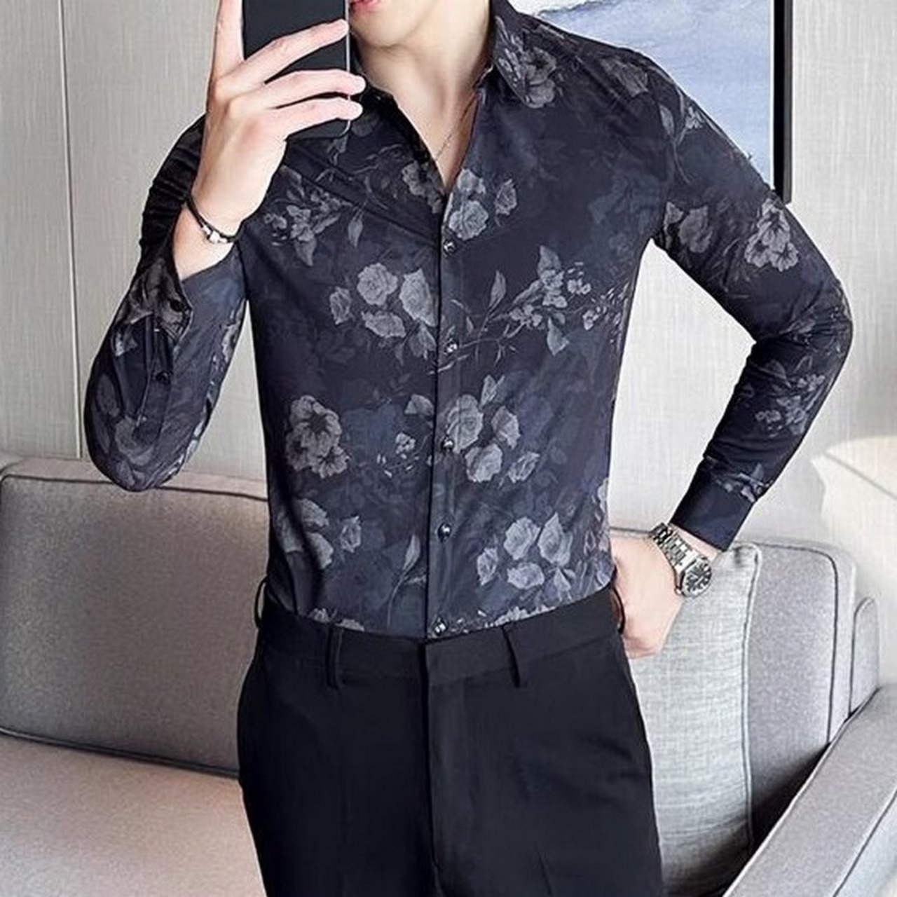 flower print shirt tops 00190