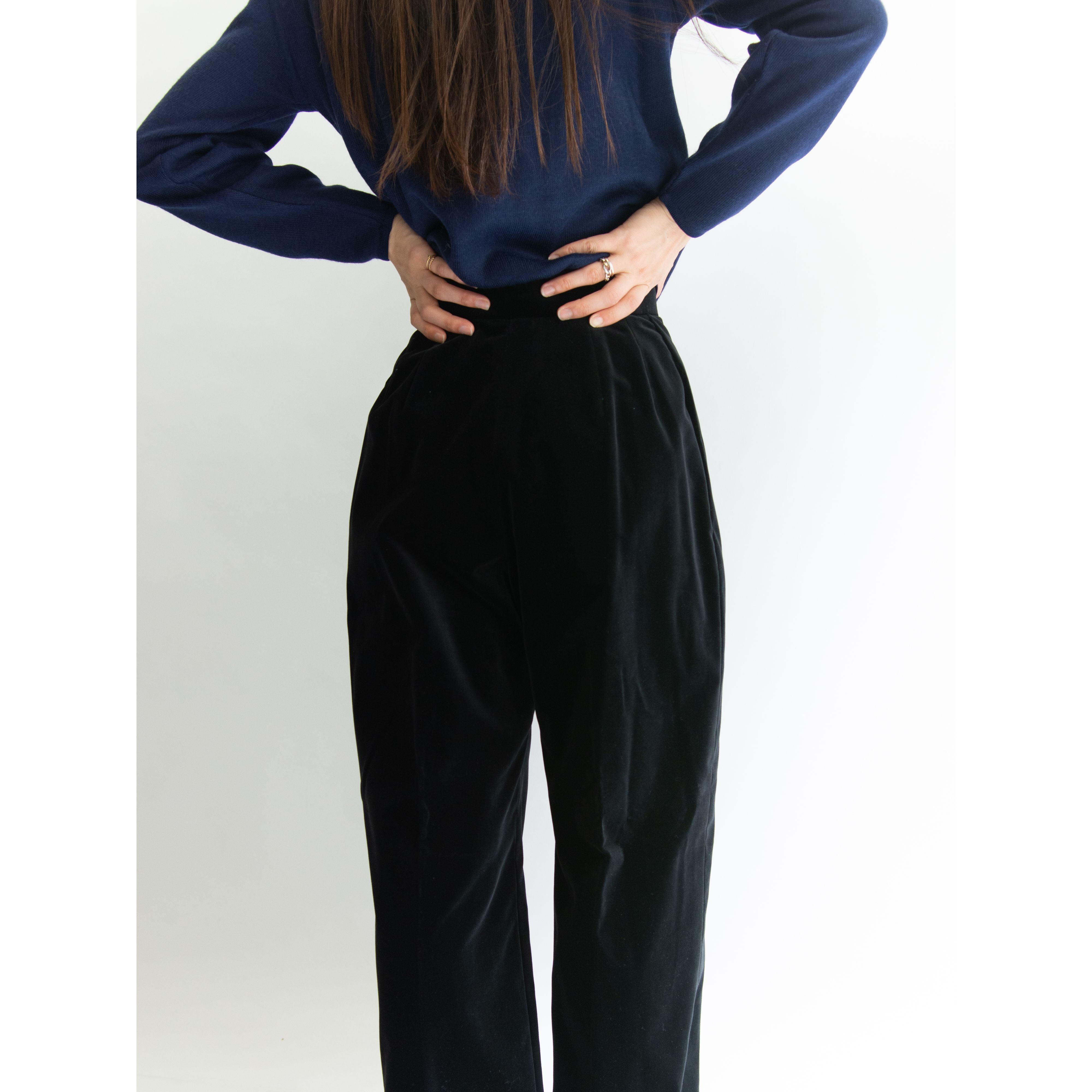 【Christian Dior】High waist 2tuck cotton velour pants （クリスチャンディオール ハイウエスト2タックコットンベロアパンツ）10b