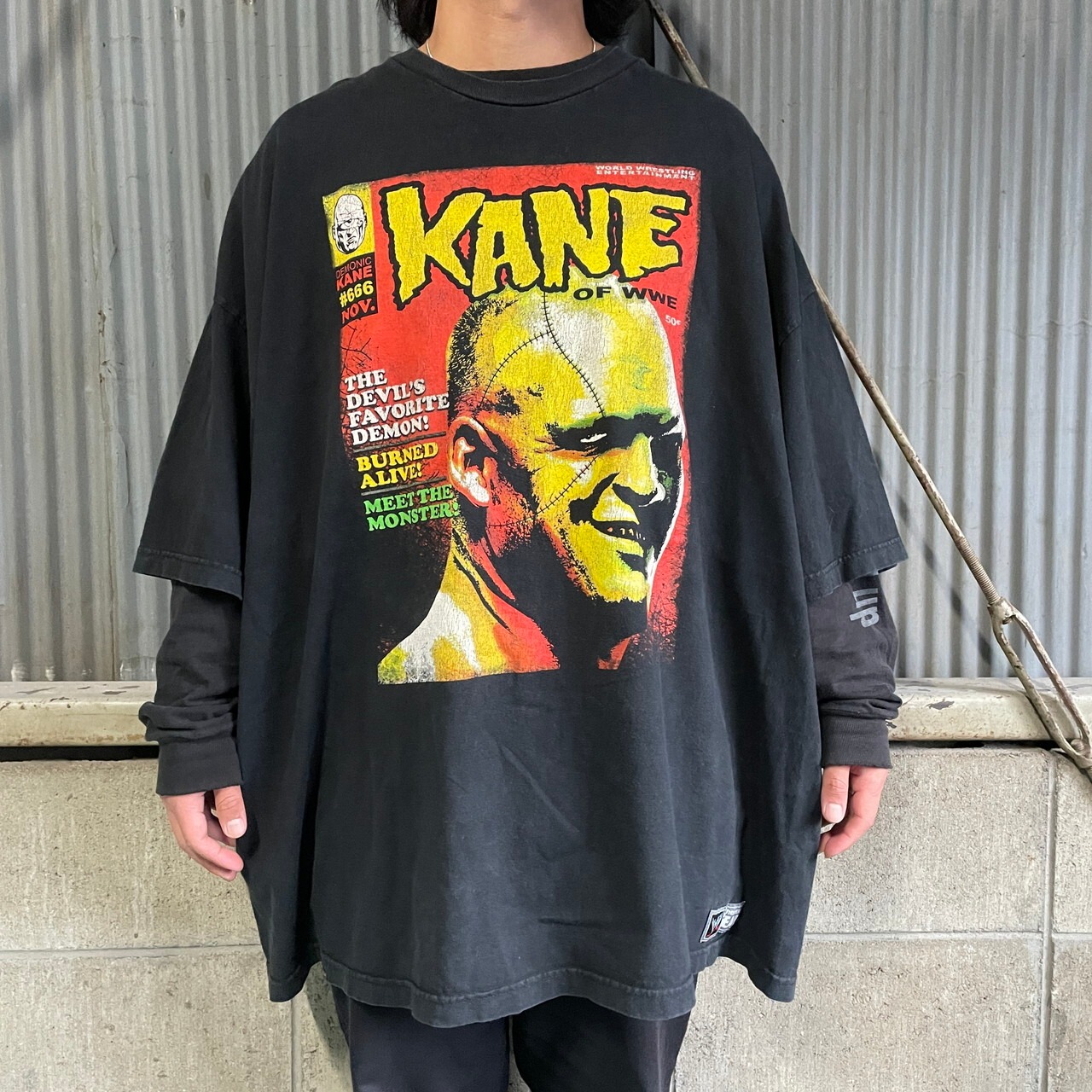 スーパービッグサイズ 00年代 WWE KANE プロレスラー 両面プリント 