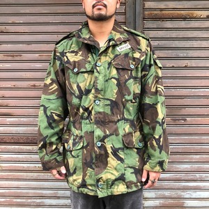 70s 英国 イギリス軍 Blitish Army 実物 DPMカモ 迷彩 フィールド ジャケット ミリタリー ヴィンテージ カモフラ コンバットsize5