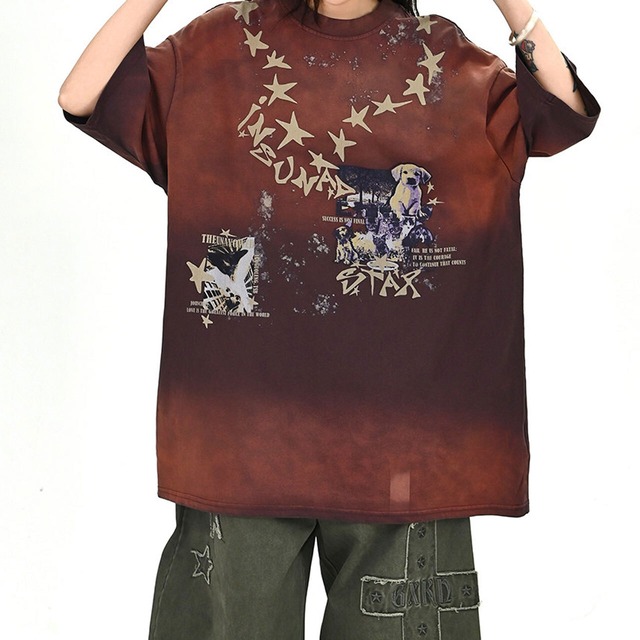 スターグラフィティドッグTシャツ
 2col   R01724