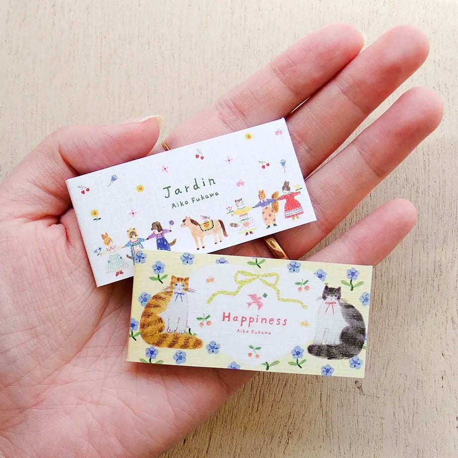 Aiko Fukawa布川愛子 一筆ふせん ミニ付箋セット Jardin・Happiness