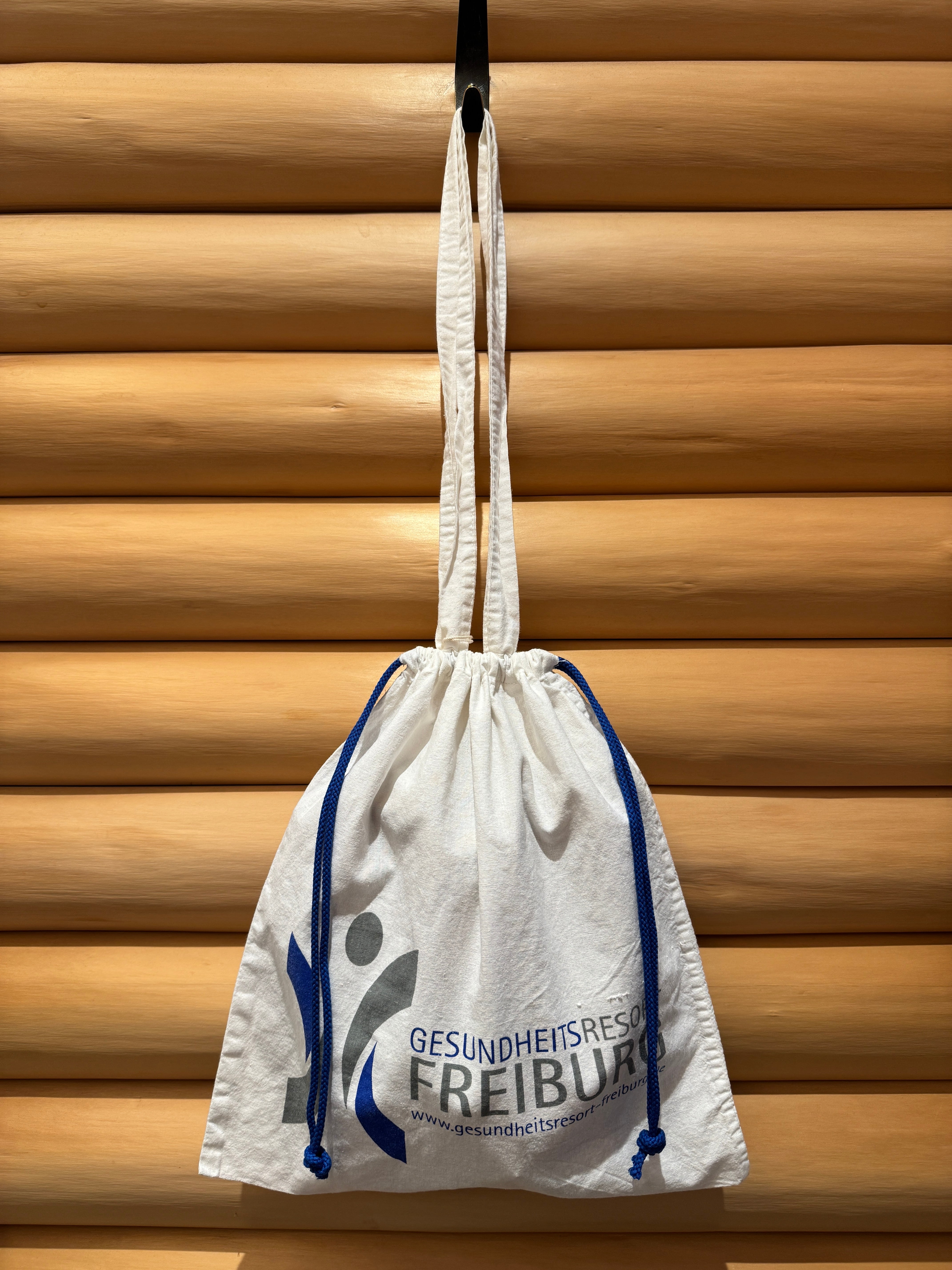 IT12-6 USED REMAKE TOTE "GESUNDHEITS RESORT FREIBURG" -ECRU-