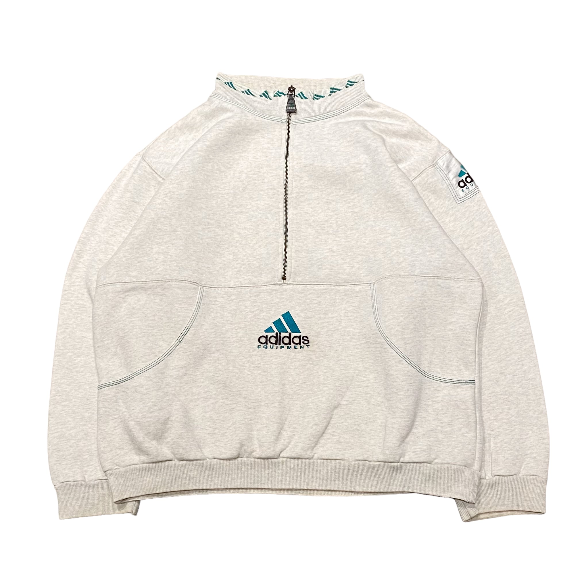 80s adidas ハーフジップスモック