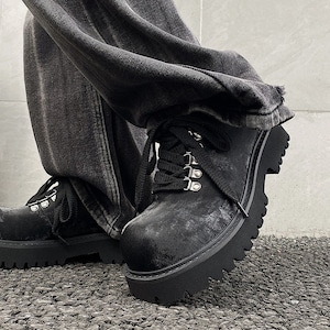 Retro wilderness style big head derby shoes(MT1461)