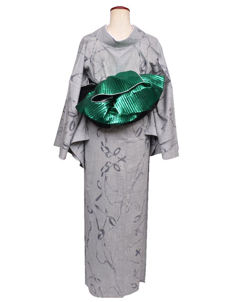 男女兼用 Unisex】Rumi Rock兵児帯「ギラヘコ」 グリーン