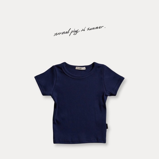 《予約》送料無料【normal play】Soft Rib Half Sleeve Tee