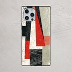受注生産 iPhoneケース 赤黒ジオメトリックコラージュ｜ZINE風 ZINE011A