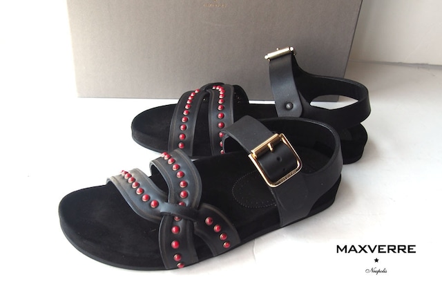 マックスヴェッレ｜MAXVERRE｜レザーサンダル｜MV954｜BARENIA BLACK STONE CORAL｜39