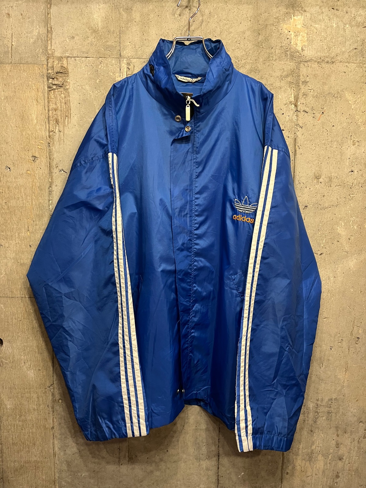 XL相当】アディダス ナイロン ライン入り ジャケット 古着 adidas ロゴ 