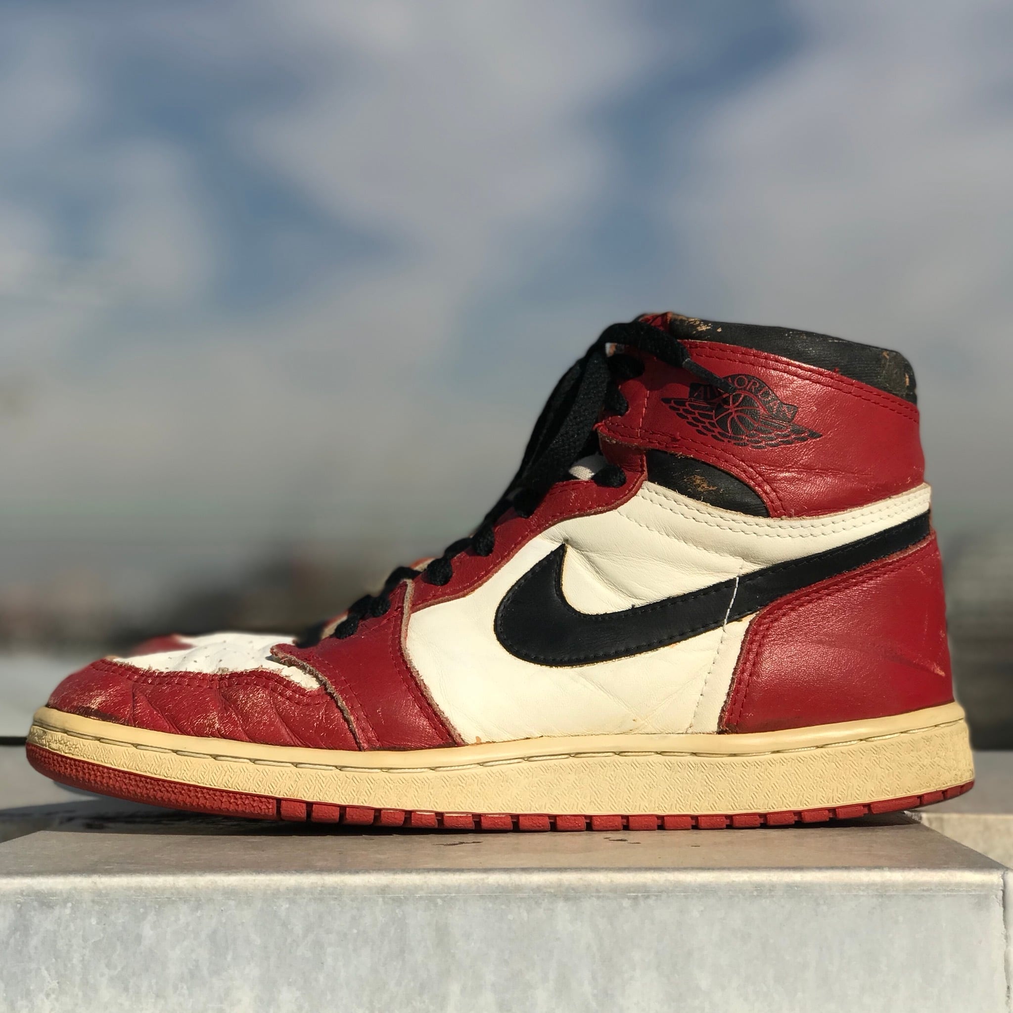 エアジョーダン1 85年製 オリジナル AIR JORDAN1 CHICAGO - スニーカー