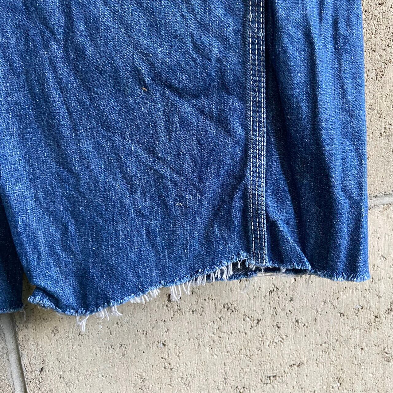 70年代 USA製 Lee リー JELT DENIM カットオフ デニム オーバーオール