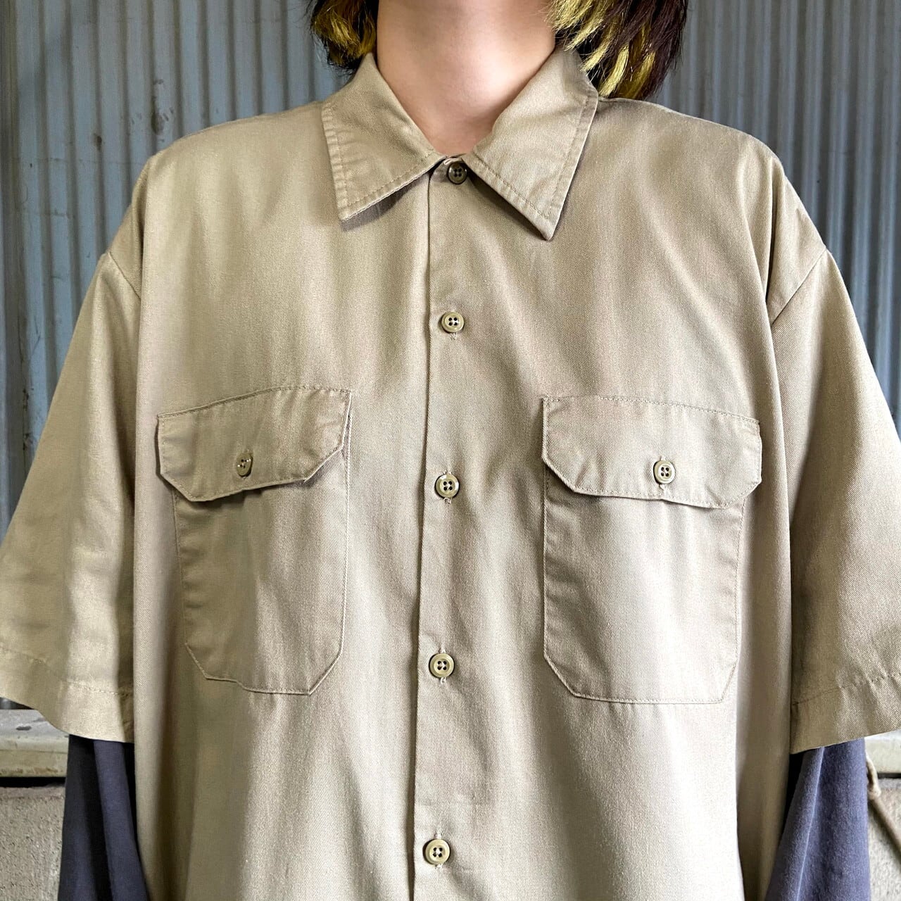 ディッキーズ Dickies 半袖 ワークシャツ メンズXL /eaa332934