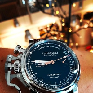 【GRAHAM グラハム】Chronofighter Vintage PULSOMETER  クロノファイターヴィンテージ パルスメーター ブラック 世界限定250本／国内正規品 腕時計