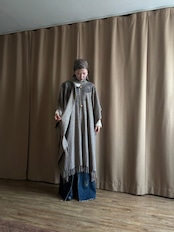 ethnic pattern import cape coat-5038-10