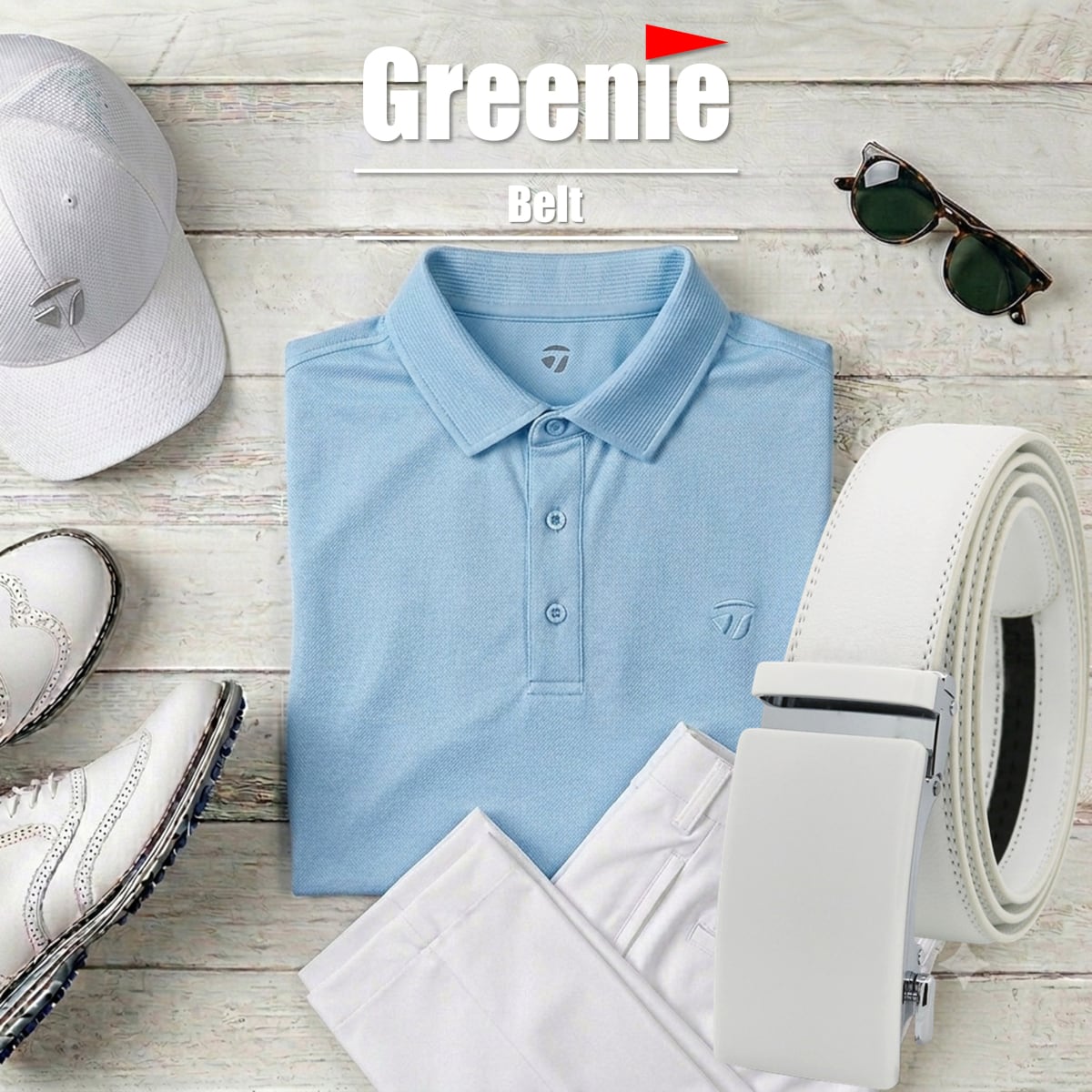 Greenie (グリーニー) ベルト ゴルフ Golf オートロック PUレザー