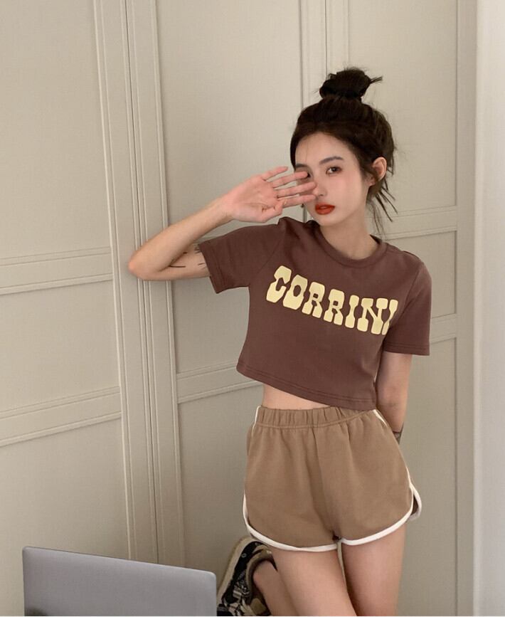 カジュアルTシャツ サマールーズプリントトップス 夏物 モンロー16879289578