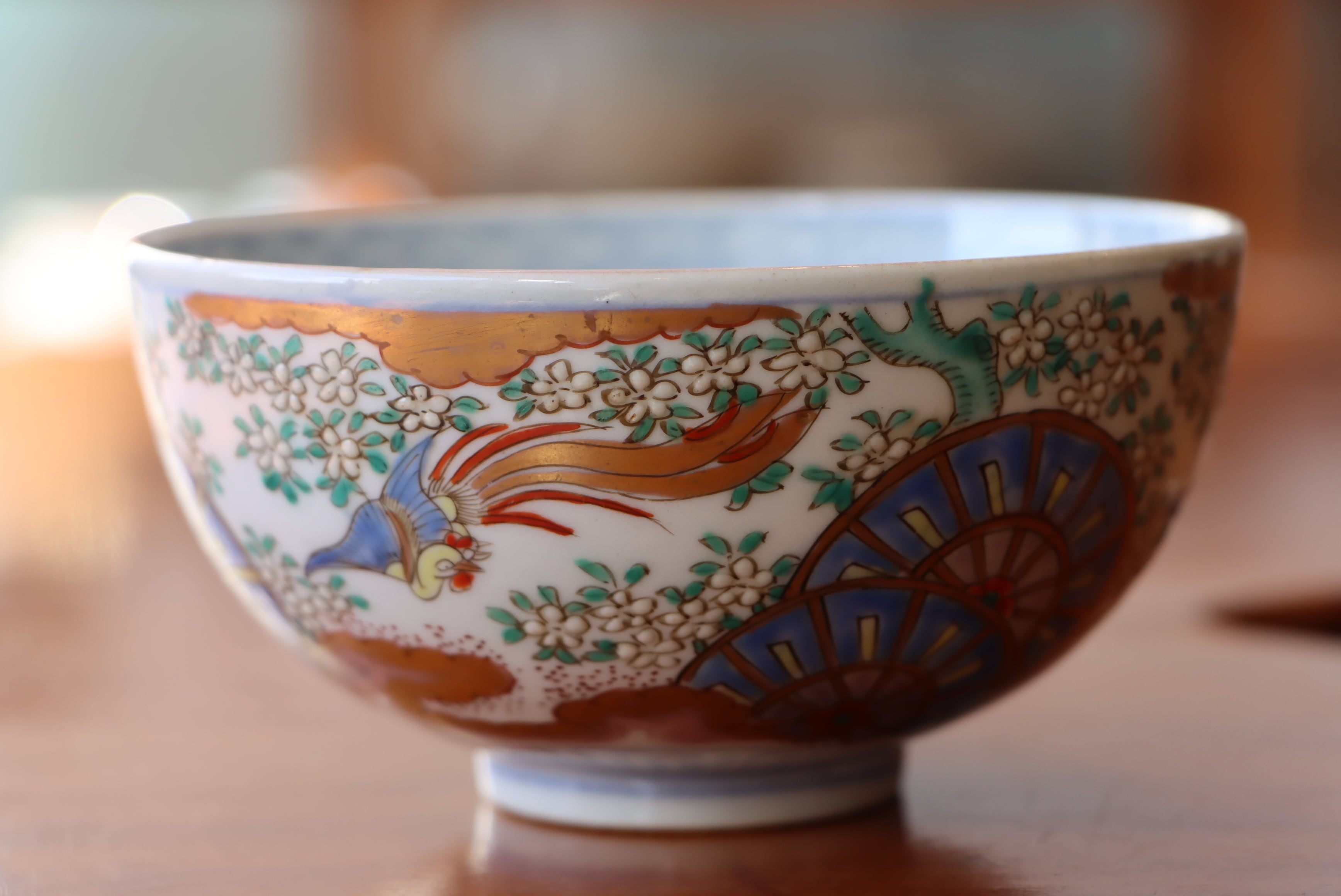 蓋茶碗 伊万里焼 色絵 鳳凰桜御所車文 | (有)新原美術
