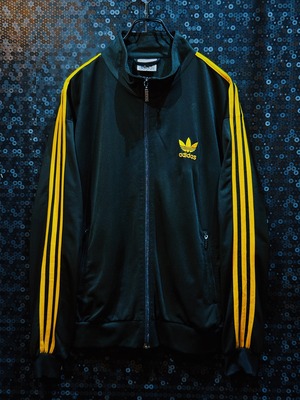 【ÆIEM】"adidas original"vintage trefoil big logo yellow three stripe track jacket