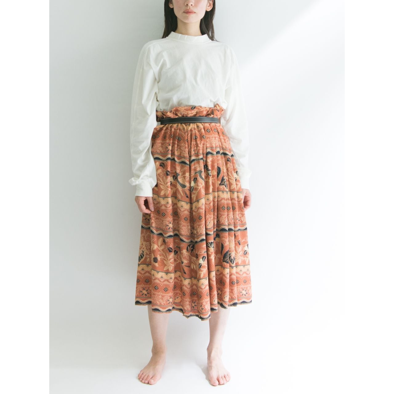 【JAEGER】Made in Great Britain pleated skirt（イエーガー イギリス製 プリーツスカート）5c
