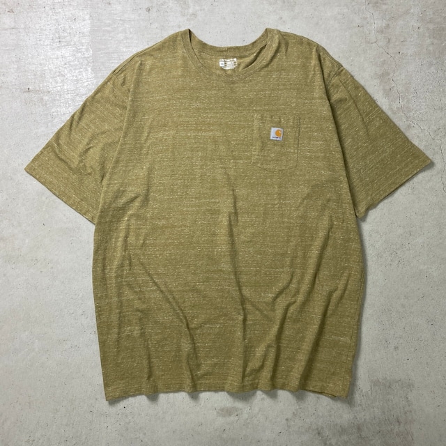 Carhartt カーハート ポケットTシャツ LOOSE FIT ポケT メンズ4XL 古着 ビッグサイズ 大きいサイズ ライトグリーン 黄緑  緑【Tシャツ】/グリーン