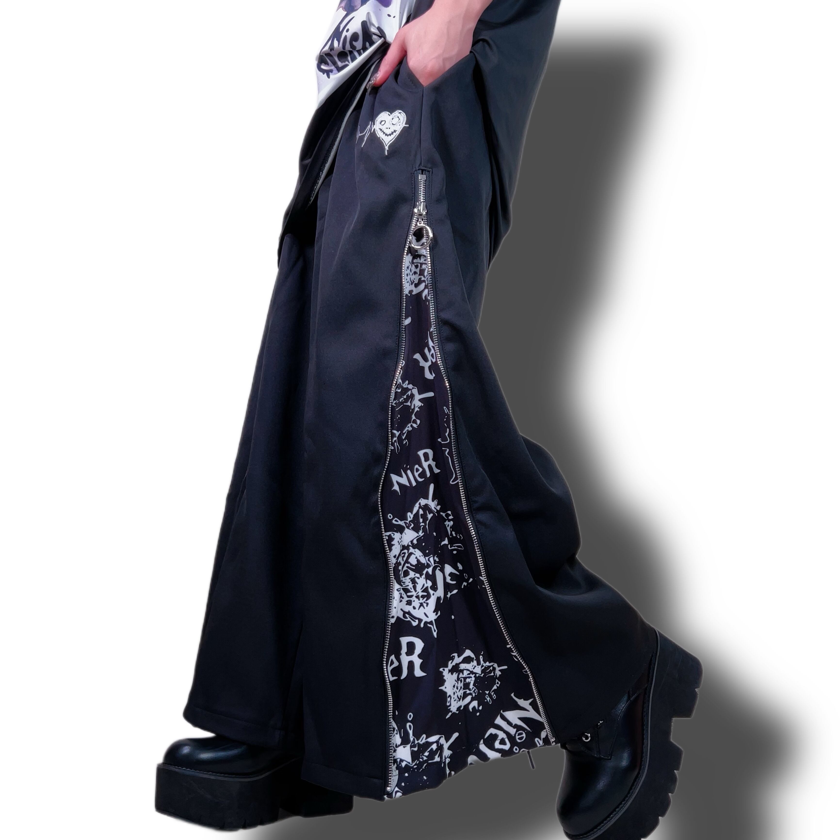 内側防寒フリース2WAY SIDE ZIP WIDE PANTS【心電図×HEART BEAT】 | NIER CLOTHING powered by  BASE