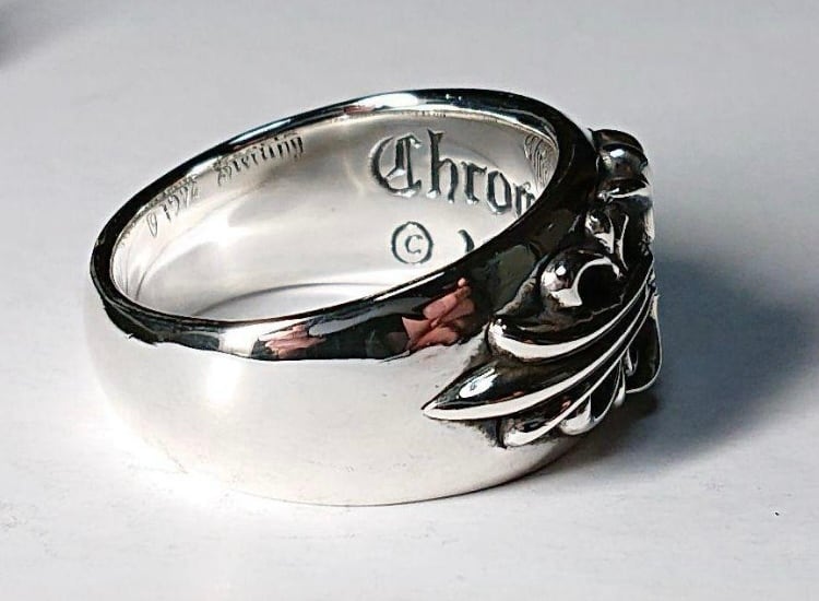 AJ【美品】クロムハーツ リング ダイヤ付 CHROME HEARTS クロムハーツ フローラル リング ダイヤモンド 指輪