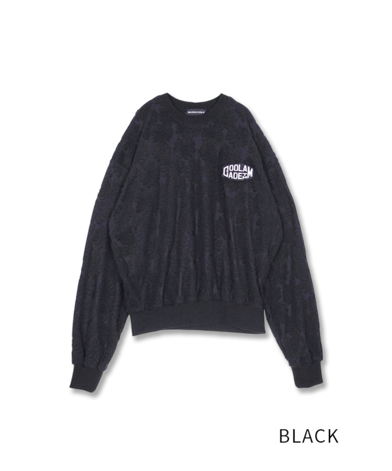 オパールフラワースウェットシャツ (BLACK) CQ-49033