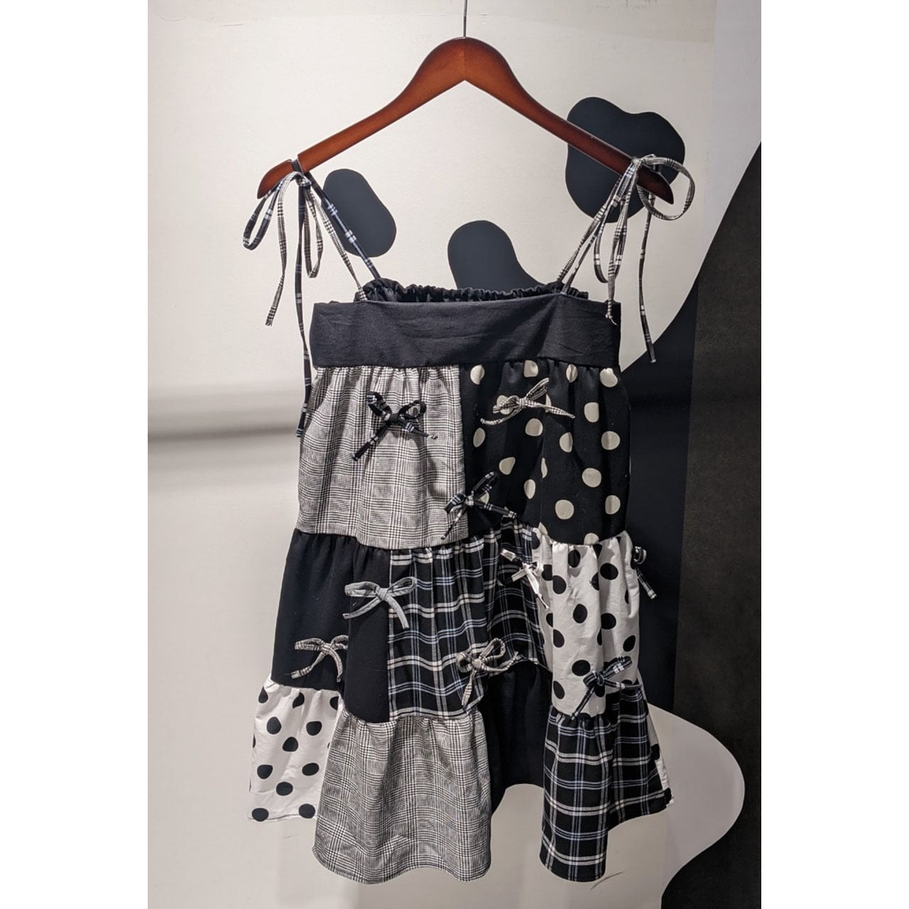 Patchwork Tiered Ribbon Onepiece | HEENIE HEENIE 公式オンラインストア