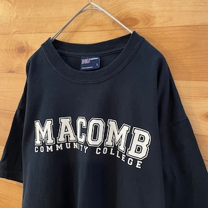 【MV SPORT】カレッジ マコームコミュニティ大学 ロゴ Tシャツ MACOMB COMMUNITY COLLEGE Lサイズ US古着 アメリカ古着