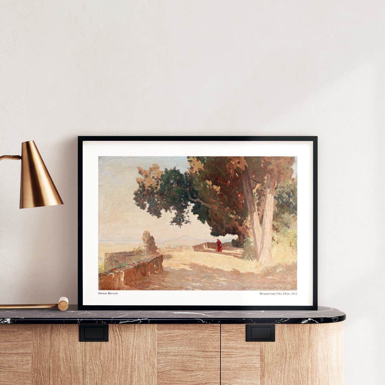 オスマール・ブリオスキ Morgensonne Villa d'Este アートポスター 風景画 絵画 特大 アートパネル AP316 - 1