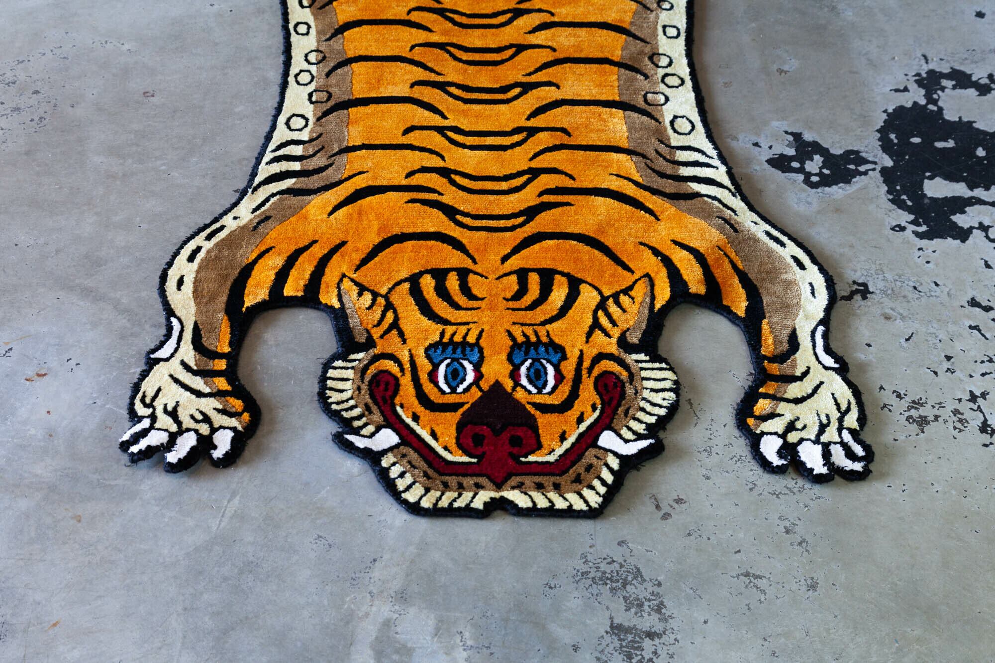 Tibetan Tiger Rug 《Mサイズ•シルク008》チベタンタイガーラグ