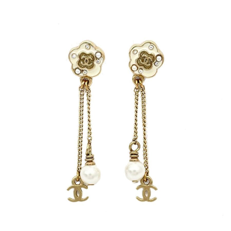 【限定価格】CHANEL シャネル ピアス フラワー 花 ココマーク ココ ゴールド アクセサリー 2005年 GP    05A ピンク レディース 約2.7g 美品【品】