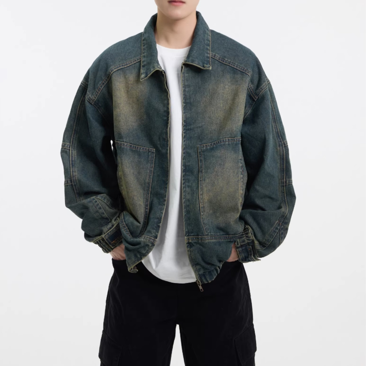 パッチポケット デニムジャケット af0486