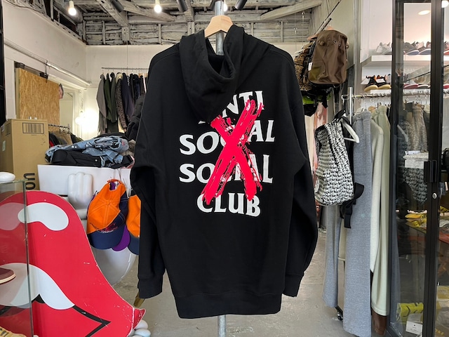 ANTI SOCIAL SOCIAL CLUB CANCELLED SWEAT HOODIE BLACK LARGE 83408