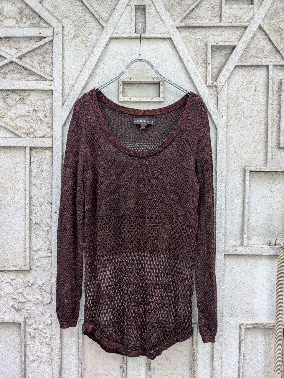 "ROCK & REPUBLIC" lame knit