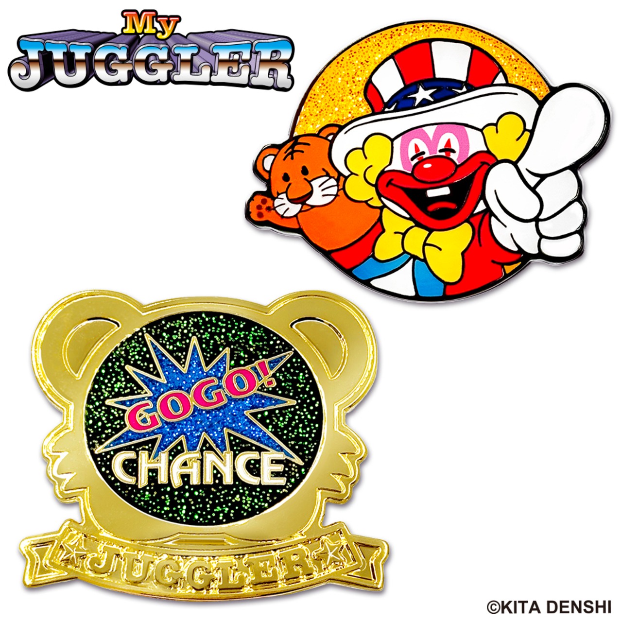 ジャグラー ゴルフマーカー(マイジャグラー)　 キャラクター  ゴルフ おしゃれ マグネット クリップ パチンコ パチスロ 公式グッズ ライセンス商品 北電子