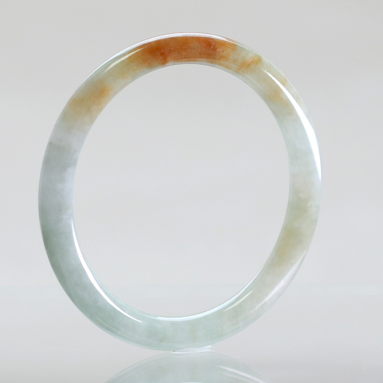 【内径 約54.5mm 】細めのバングルで付けやすい！ バングル A貨翡翠 jd_bg1229