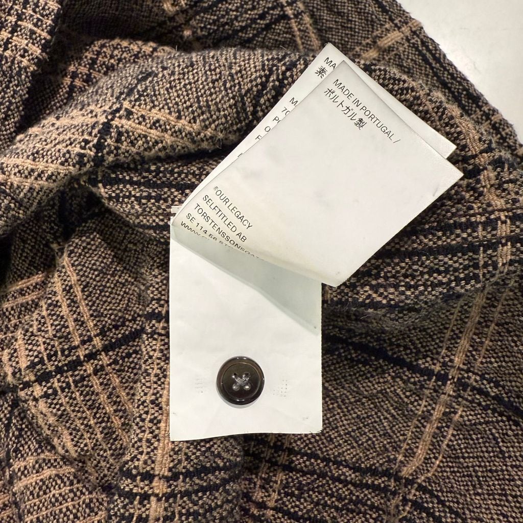 OUR LEGACY アワーレガシー ABOVE SHIRT Ecru/Black Check チェック